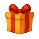 Whimsical wrapped Christmas gift